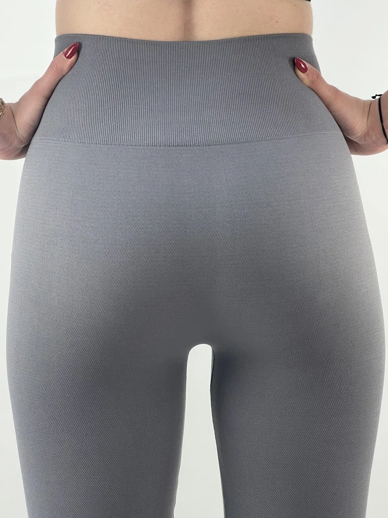 ميستريك Mystic Lacost Fabric Firming Effect High Waist Tights Gray Color