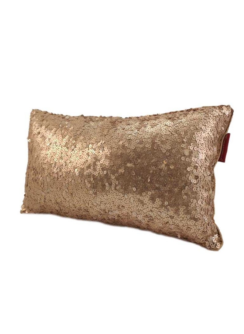 Beige Shiny & Sparkling Polyester Cushion Cover with Filler for Floor, Bed, and Couch - CS 077 (30x50cm) - pzsku/Z005A865380534736EF72Z/45/_/1732866407/d37d67c9-432f-4cb9-9263-2246408e701d