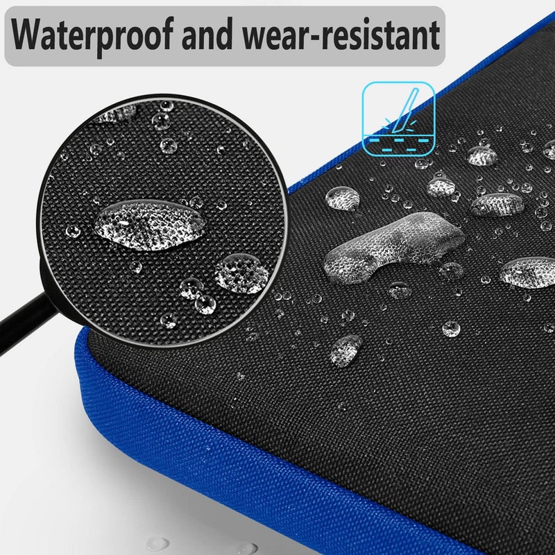 Hseok Slim Laptop Shoulder Bag 13-14 inch HandBag with Small Case Compatible with MacBook Pro 14" M4/M3/M2/M1 2025-2021, 13.3" Mac Air/Pro, XPS 13/14 and Most 13"-14" Notebooks,Black-blue - Image 4
