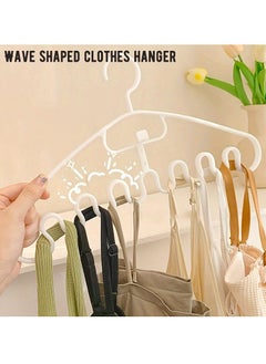 Generic 3pcs Wave Shaped Clothes Hanger, Bedroom Accessories, Laundry Organization, Space Saving Tank Top And Bra Hangers For Closet Organization, Closet Organizers And Storage（white）  - Image 1