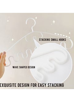 Generic 3pcs Wave Shaped Clothes Hanger, Bedroom Accessories, Laundry Organization, Space Saving Tank Top And Bra Hangers For Closet Organization, Closet Organizers And Storage（white）  - Image 3