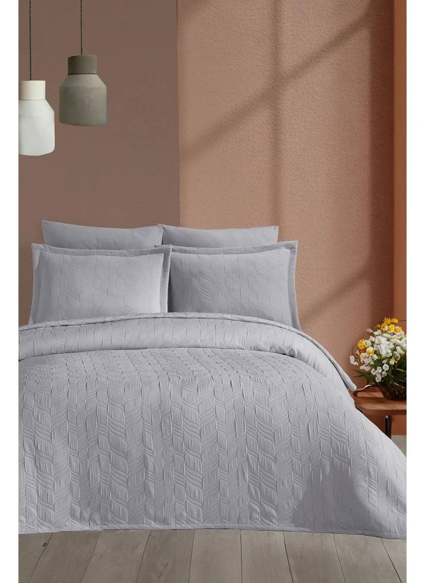 Elart Fashion Bedding Set Double 6 Pieces Gray