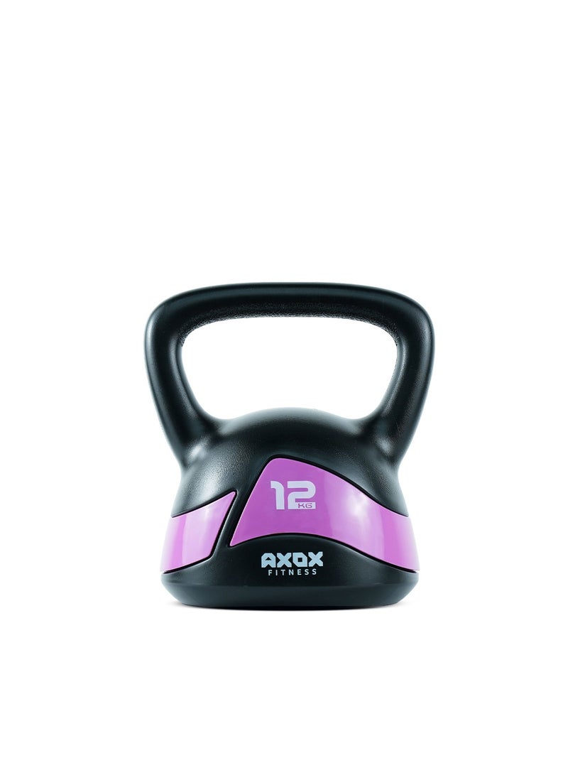 Axox Fitness Kettlebell 12kg-Vinyl Coated, Durable, Flat Base, Wide Grip for Strength, Cardio & Home Workouts - Image 1