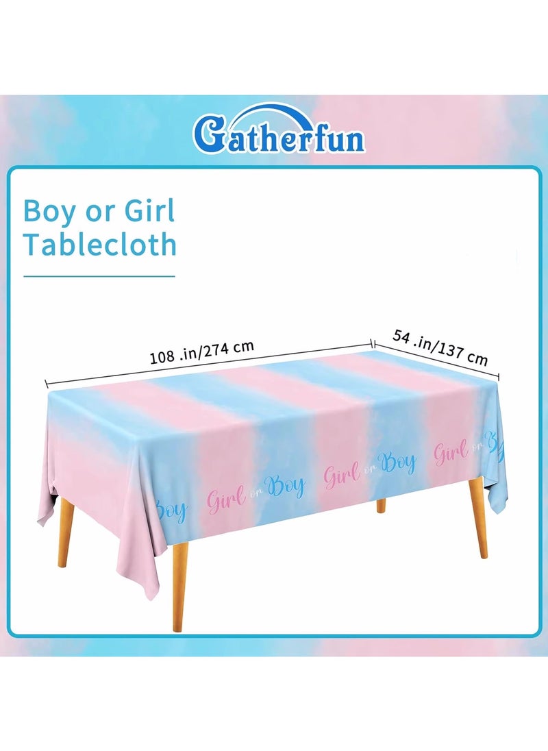 Generic - BOY OR GIRL BABY gender revealed BABY SHOWER team disposable waterproof tablecloth Baby shower - Image 1