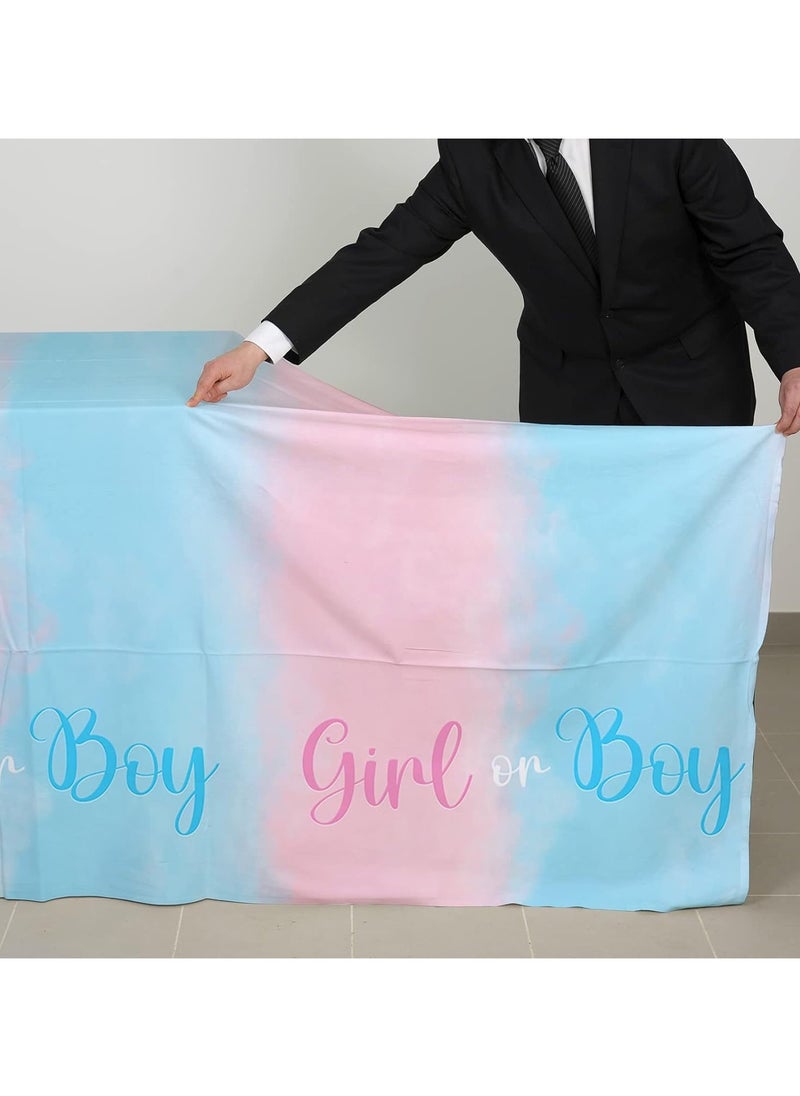 Generic - BOY OR GIRL BABY gender revealed BABY SHOWER team disposable waterproof tablecloth Baby shower - Image 1