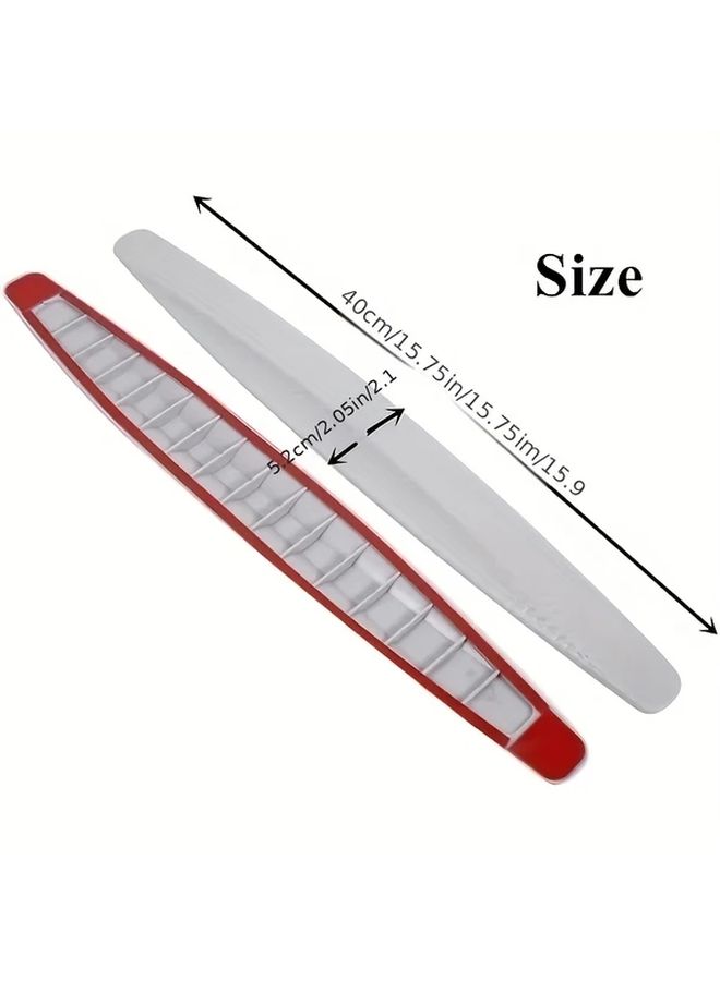 White Car Body Side Moulding Anti Collision Scratch Protection Strips Four Pieces - Image 3