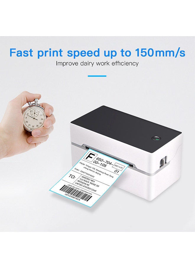Generic - Desktop Shipping Label Printer High Speed USB Direct Thermal Printer Label Maker Sticker 40-80mm Paper Width for Shipping Postage Barcodes Labels Printing - Image 1