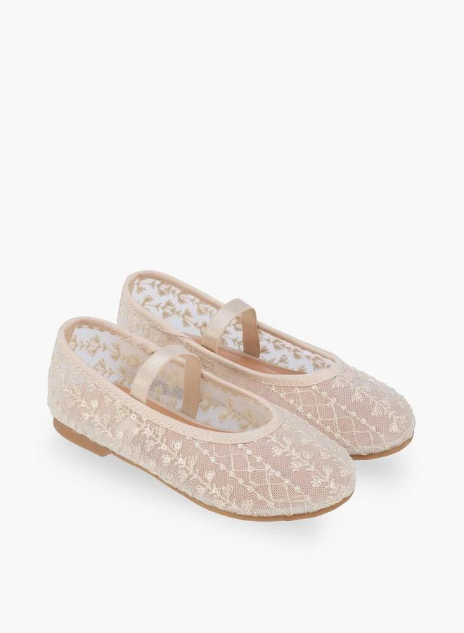 JUNIORS Girls Slip-On Ballerina Shoes