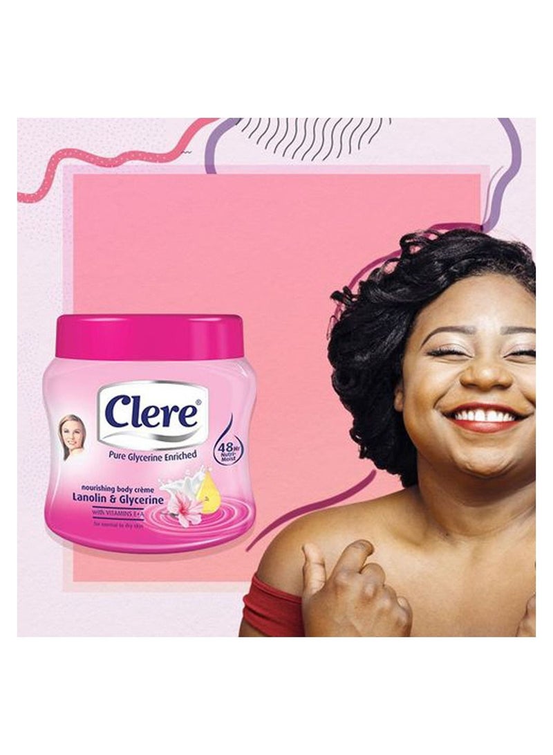 CLERE Nourishing Body Cream Lanolin and Glycerine 300ml - Image 3