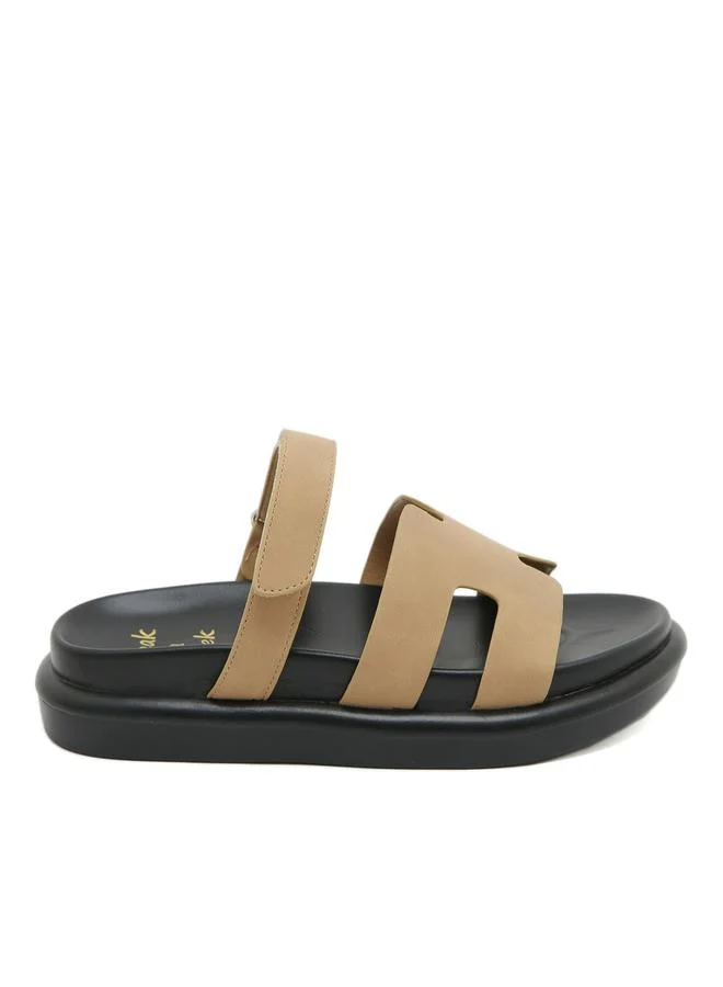 Sneak-a-Peek Comfort Slip-On Flatform Sandals by Styli