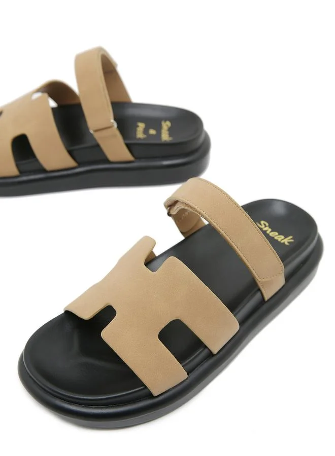 Sneak-a-Peek Comfort Slip-On Flatform Sandals by Styli