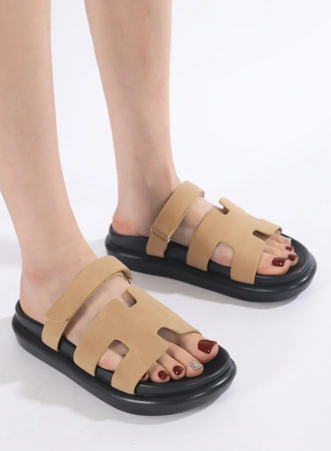 سنيك ايه بيك Comfort Slip-On Flatform Sandals by Styli