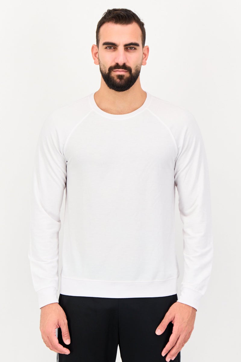90 Degree By Reflex Men Sportswear Fit Long Sleeve Outdoor T-Shirt, White - Image 1