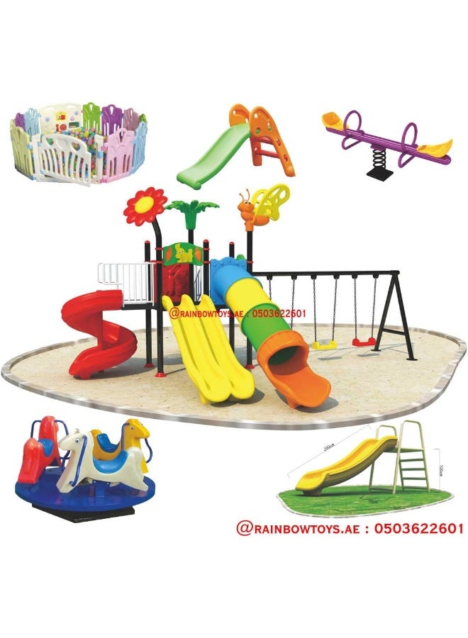 Rainbow Toys RBW TOYS The Best Backyard Multifunctional Easy Climber, Outdoor Toys Slide and Swing Sets for Children Activities - Image 2