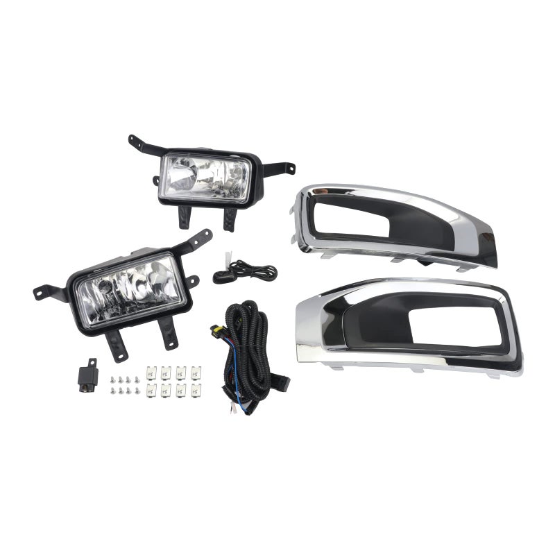 DYRDINSHOW Fog Lights Compatible With 2015 2016 2017 2018 GMC YUKONYUKON XL Denali Driving Fog Light Set Kit wBezelsBulbs