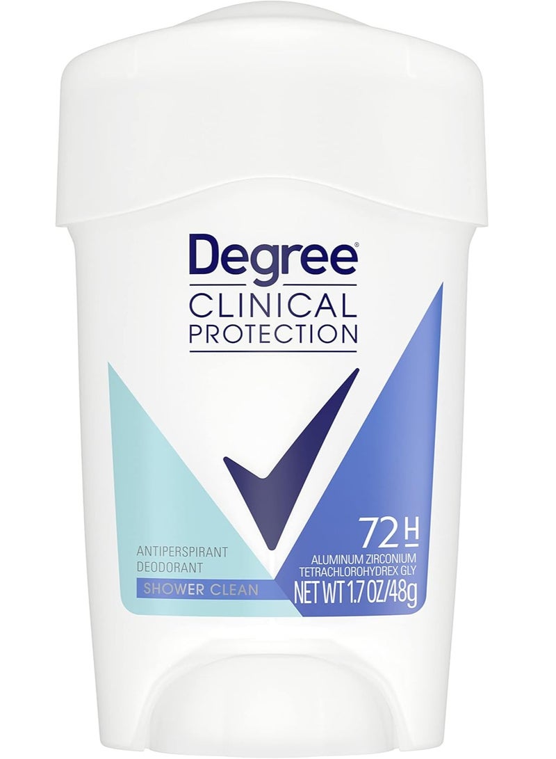 Degree Clinical Protection Anti-Perspirant Deodorant Shower Clean for Women 48 gm - Image 1