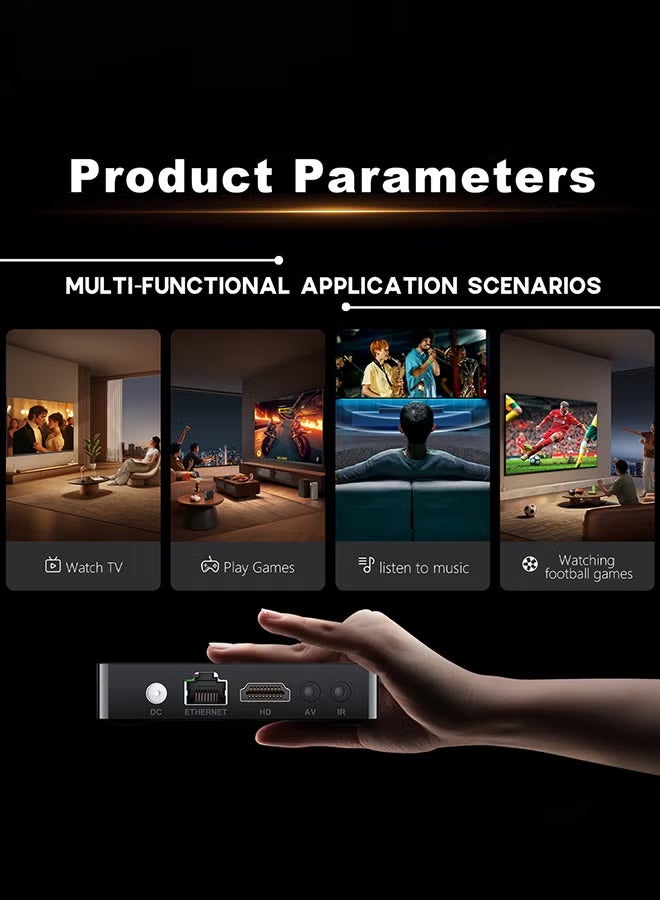 TV98 8K Smart TV Box 2+16GB Android 14 System + Quad Core 64-bit Cortex-A53, Dual Band WiFi6 2.4G/5G + Remote Control, HD Experience Upgrade - Image 5