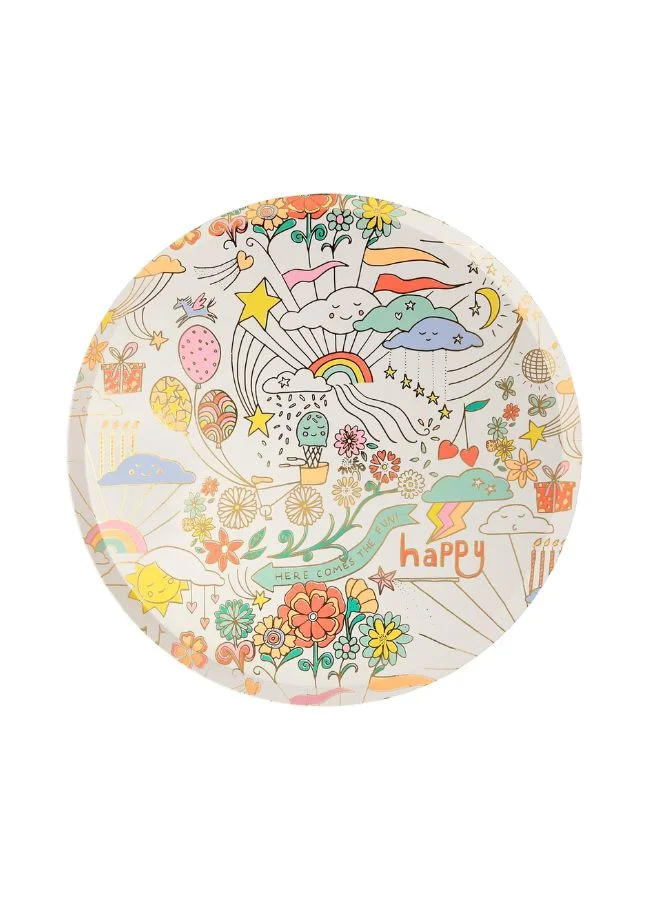 Meri Meri Happy Doodle Dinner Plates