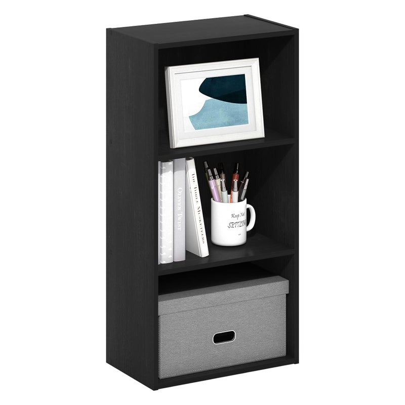 Furinno Luder 3Tier Open Shelf Bookcase Blackwood