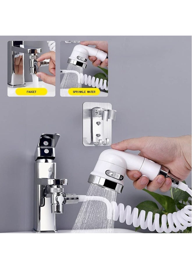 Faucet Sprayer Hose Rinser Attachment Faucet Diverter and Adapter for Kitchen Faucet Bathroom Laundry Room Bathtub Bathing Babies Pets Washing Vegetables  - Image 4