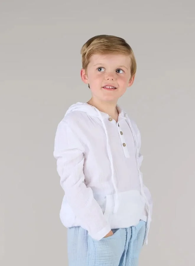 Just Nature White Regular Fit Hoodie Shirt  | Best Price UAE