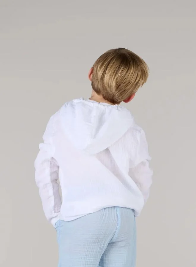 Just Nature White Regular Fit Hoodie Shirt  | Best Price UAE