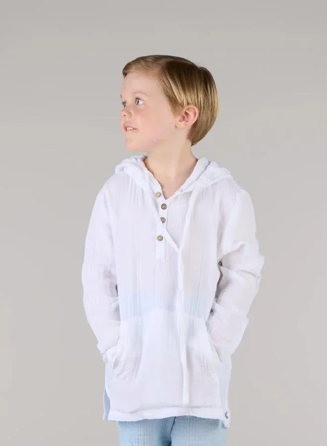 Just Nature White Regular Fit Hoodie Shirt  | Best Price UAE