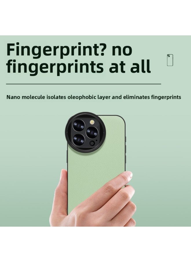 Generic - Luxury Leather Filter Shell For Apple For Iphone 15 Pro Max Photography Lens Package Cpl Filter Lightweight Elegant Style Compatible With 24731020116-Color:[Green] Phone Case Suit 7 Lens [15pro Max]] - Image 1