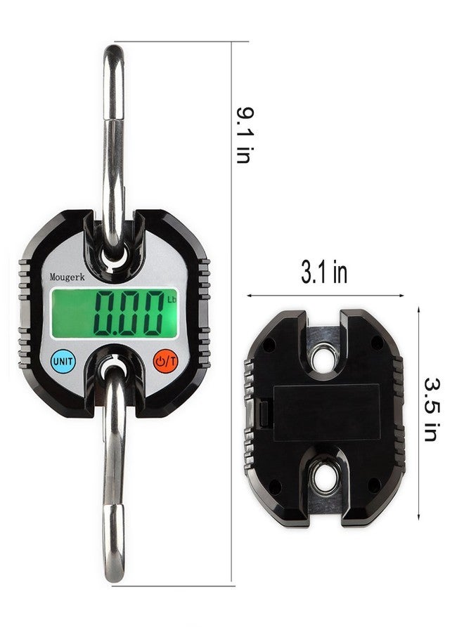 Mougerk Digital Hanging Scales Portable Heavy Duty Crane Scale 150 kg 300 lb 2 AAA Batteries(Not Included) (Black) - Image 4