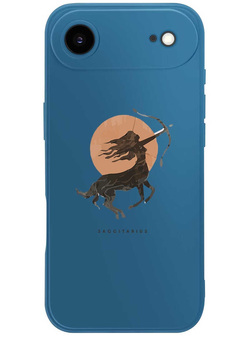 Theodor Protective Slim Fit Case Liquid Silicone Cover with Full Body Protection Anti-Scratch Shockproof Case For Apple iPhone 17 Air (Blue) Sagittarius - Image 1