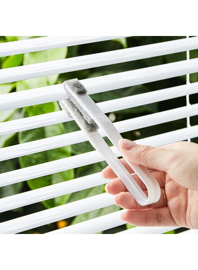 عام فرشاة تنظيف الستائر، أداة تنظيف محمولة لستائر النوافذ، مع 6 رؤوس استبدال، مناسبة للمساحات الضيقة مثل مصاريع النوافذ، فتحات التهوية في السيارات، مراوح السقف ومكيفات الهواء. - Image 3