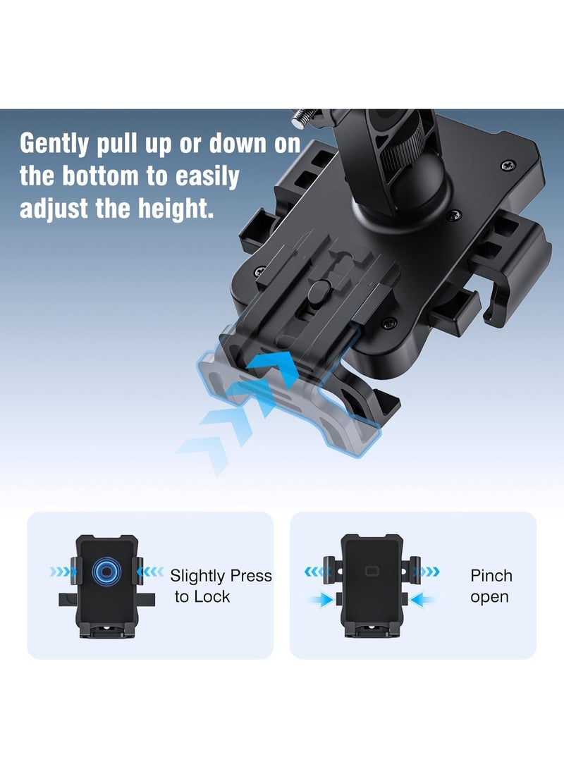 تشو داي حامل هاتف للدراجة، حامل هاتف آمن يُثبّت على مقود الدراجة والدراجة النارية، مناسب لأجهزة آيفون والهواتف الذكية من 4.5 إلى 6.8 بوصة، أسود - Image 5