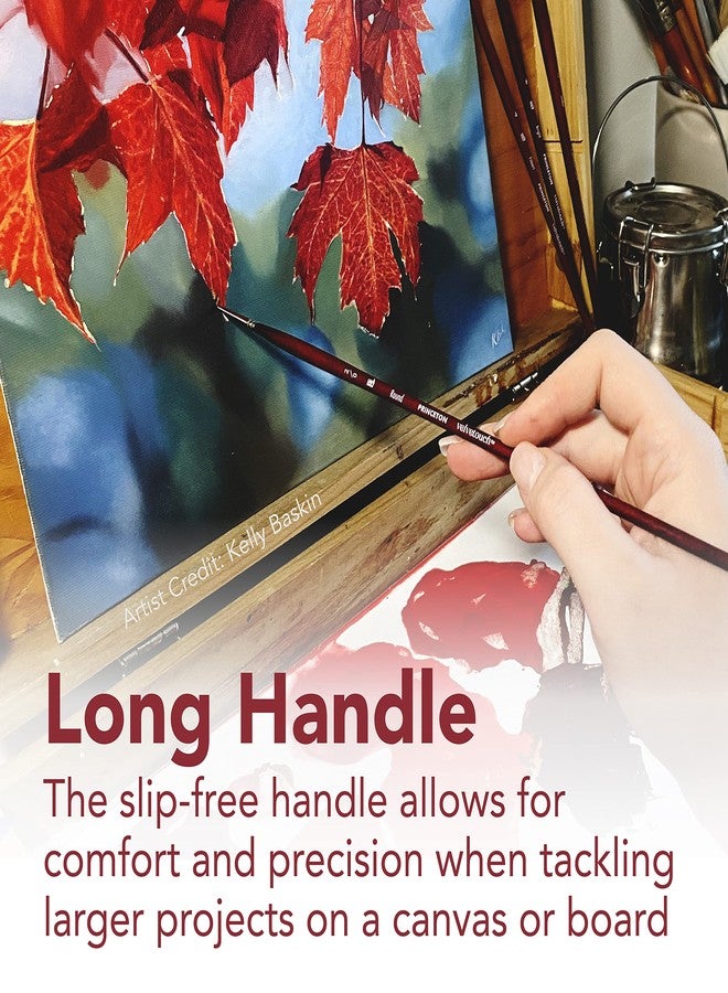 Princeton Velvetouch Long Handle Set, 4 Brushes - Professional Artist Brushes for Mixed Media, Acrylic, Oil. - Image 3