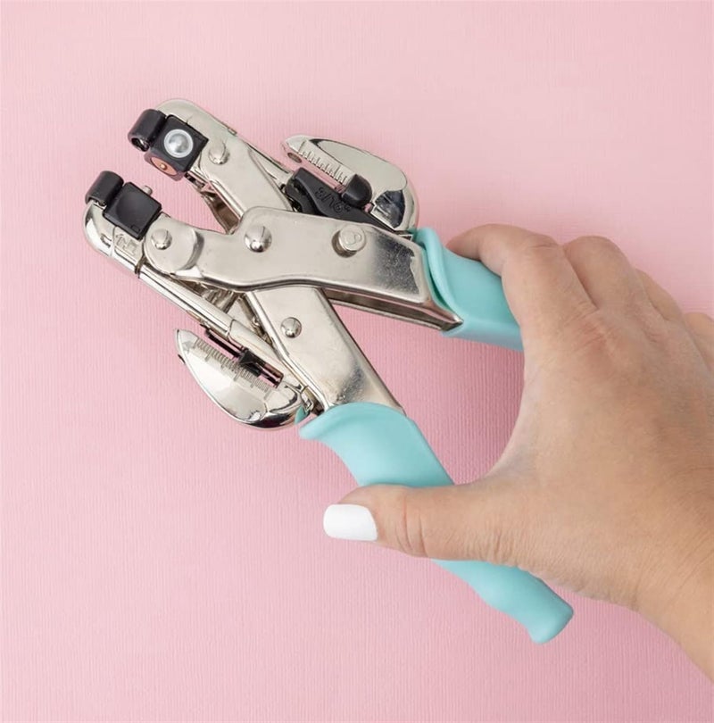 يُسلِّم أداة تثبيت العروات المعدنية وثقبها، بمقبض مريح، لثقوب بقطر 3 مم أو 5 مم، أداة ثقب الحلقات المعدنية والزخارف للورق والقماش والجلد والبلاستيك والمعادن - Image 4