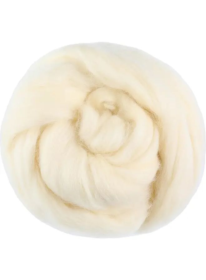 Blue Wool Roving 100g for Needle and Wet Felting Craft Kit with Tools - Image 4