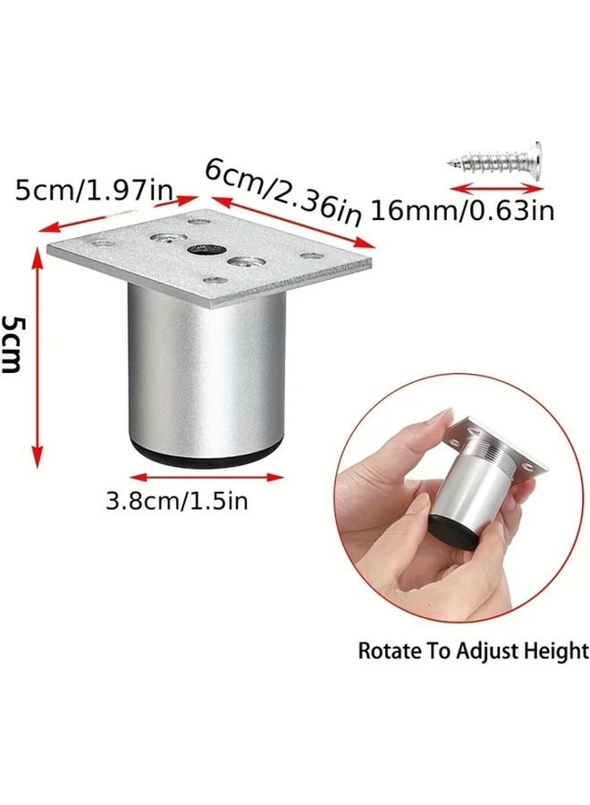 Golden Color 2 Inch Adjustable Furniture Legs 4pcs For Cabinet Desk Table Chair Sofa Bed - Image 4