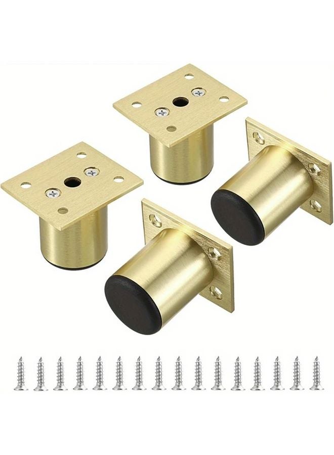 Golden Color 2 Inch Adjustable Furniture Legs 4pcs For Cabinet Desk Table Chair Sofa Bed - Image 2