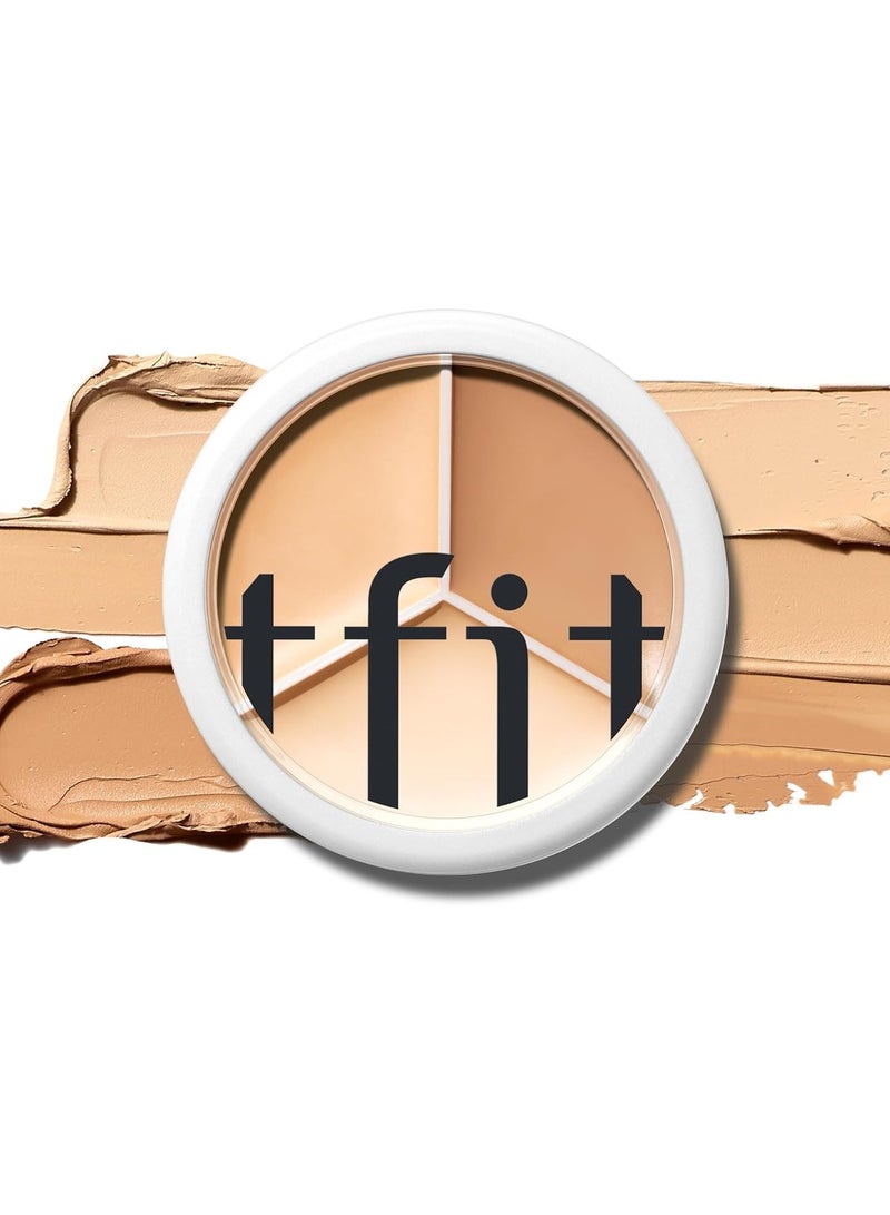 TFIT Cover Up Pro Concealer Palette - 3-in-1 Full Coverage Color Correcting Cream (Hydrating, 01 Neutral, 0.52 Oz) - Image 1