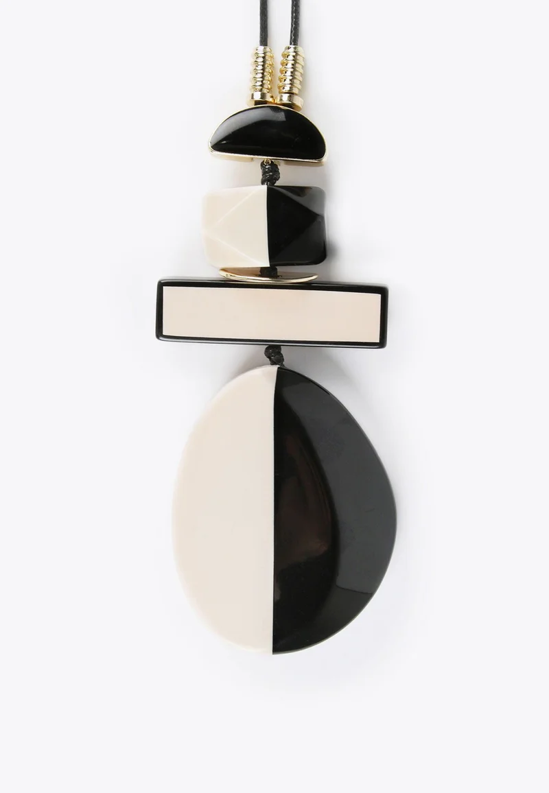 Lola Casademunt Black and white pendant necklace 1BN U