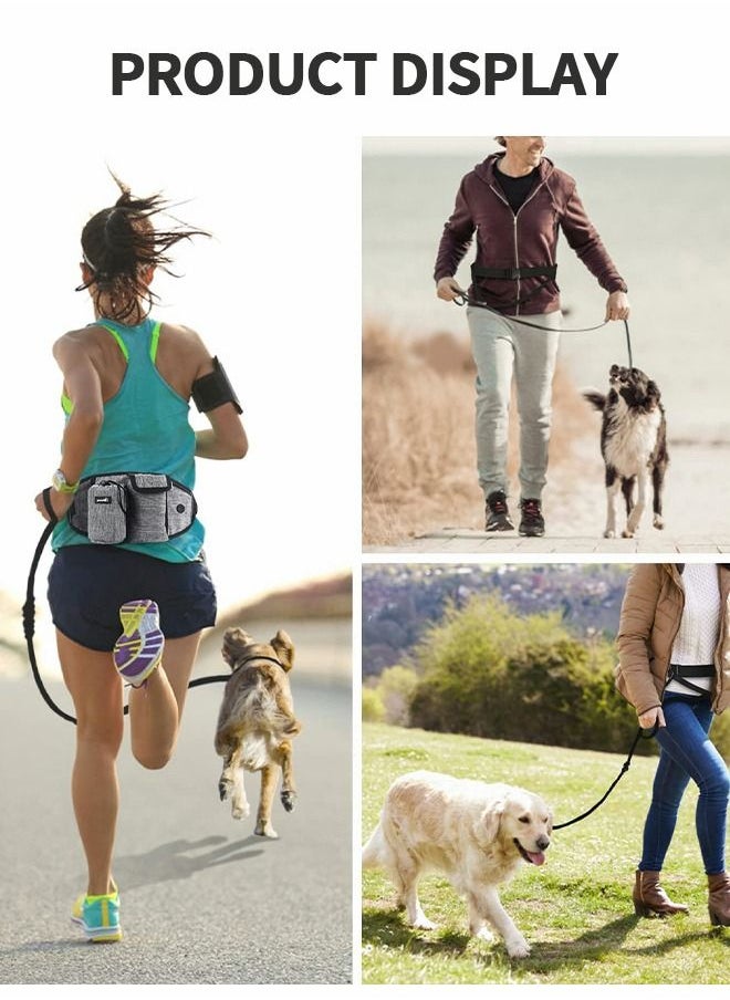 GROIC - Hands Free Dog Leash, Waist Leash for Dog Walking, Running Leash for Dogs with Strong Shock Absorbing Bungee, Reflective Stitches, Hands Free Leash for Running Hiking Walking,Running Waistpack - Image 1