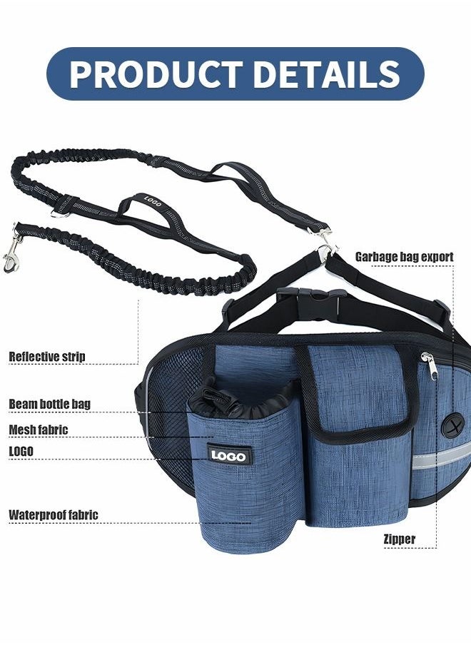 GROIC - Hands Free Dog Leash, Waist Leash for Dog Walking, Running Leash for Dogs with Strong Shock Absorbing Bungee, Reflective Stitches, Hands Free Leash for Running Hiking Walking,Running Waistpack - Image 1