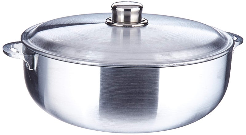 999911 Uniware Heave Duty Aluminum CalderonPot with Aluminum Lid Cover Silver 10 Qt 95LT