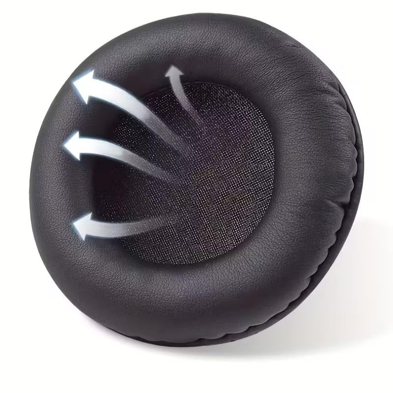 Heavy driver® Replacement Earpads for Boat Rockerz 450/450 Pro/Sony WH-XB700 Headphones | 80mm Soft Memory Foam Cushions with Protein Leather – Black (1 Pair) - Image 2
