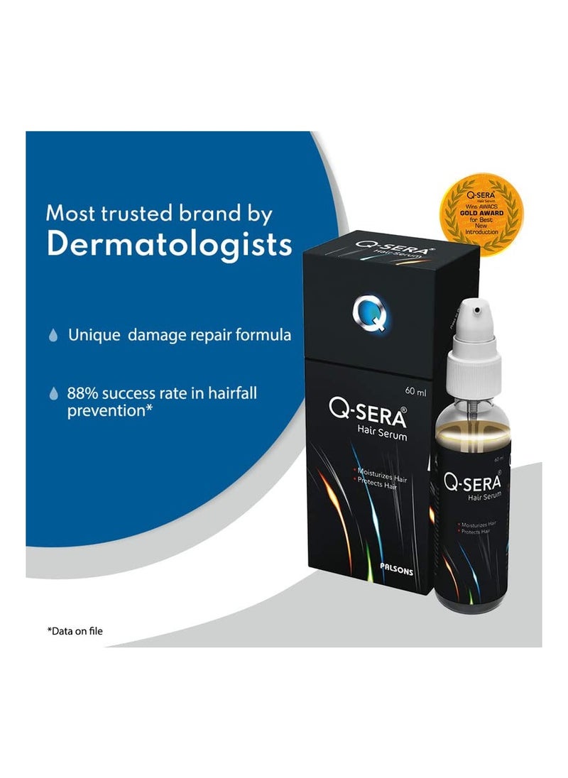 Q-SERA - Q-Sera Hair Serum for Thick Hair With Unique Damage Repair Formula With Milk Based Anti-Inflammatory Cytokines for Quick Hair-Fall Control - Image 1