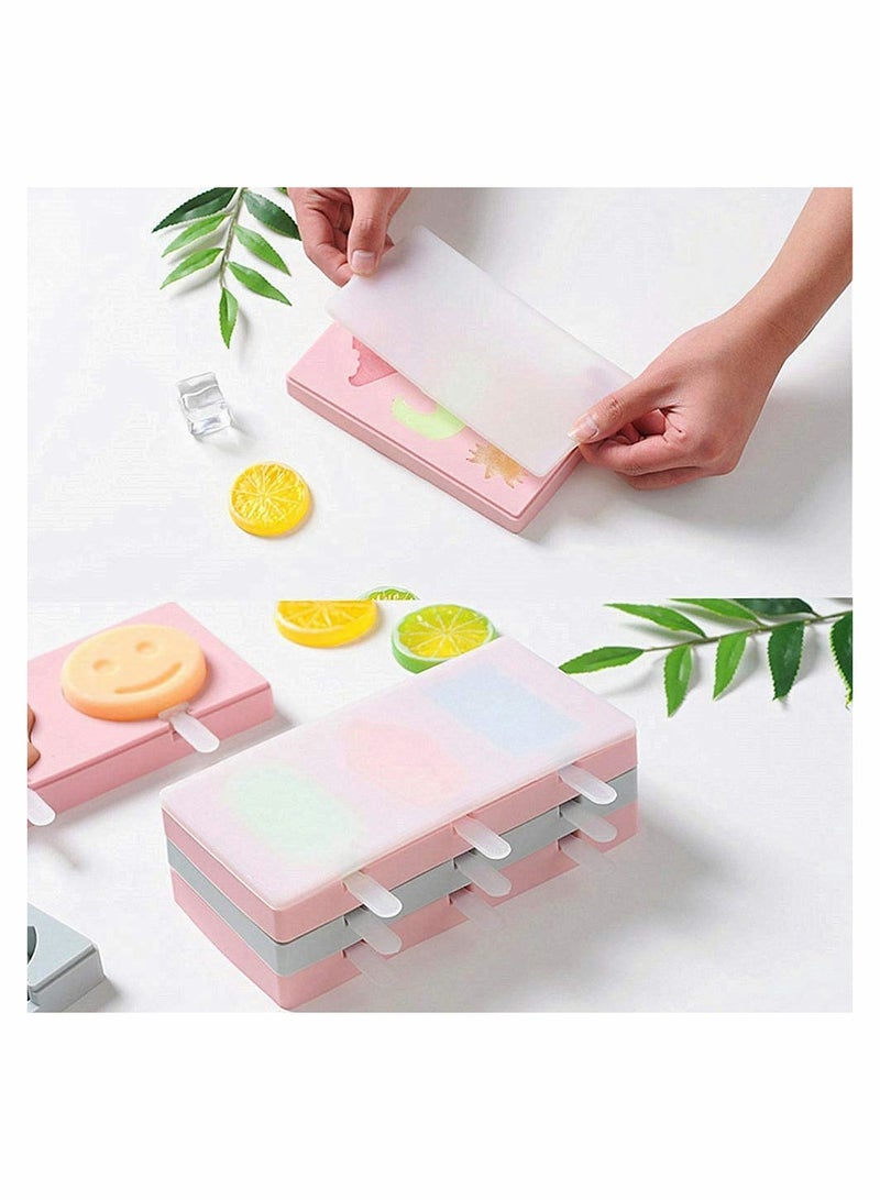 Excefore 3 Packs Ice Lolly Moulds Silicone DIY Popsicle Molds Reusable Set, Ice Lolly Moulds, Frozen Purees Moulds, Ice Cream Mould with Sticks - Image 5