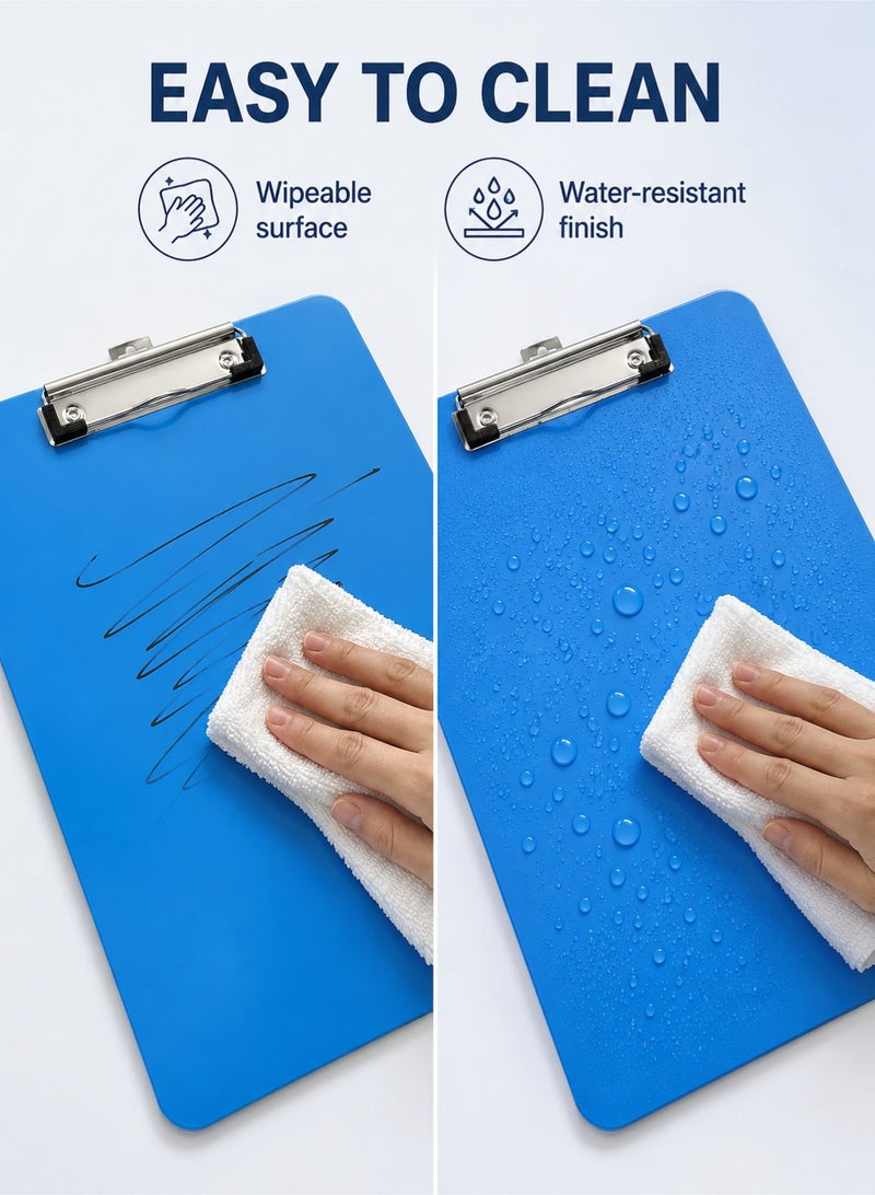CHU DAI 2 Pack Clipboard with Metal Clip for School, Office, Warehouse & Restaurant, Lightweight Portable Writing Board for Holding Papers and Daily Notes - Image 2
