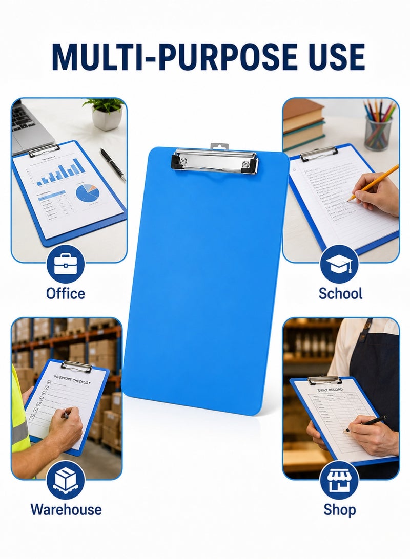 CHU DAI 2 Pack Clipboard with Metal Clip for School, Office, Warehouse & Restaurant, Lightweight Portable Writing Board for Holding Papers and Daily Notes - Image 5