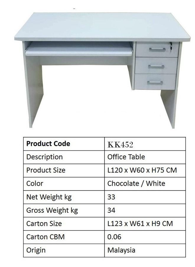 KARNAK - Office Desk with 3 Lockable Drawers - Image 1