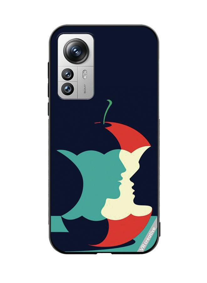 VR CREATIVE Protective Case Cover For Xiaomi 12X Eaten Apple Design Multicolour - Image 1