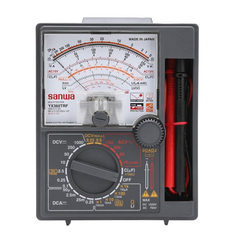 SANWA Sanwa Japan Analog Battery Powered Multimeter YX360TRF Original Made In Japan  - Image 4